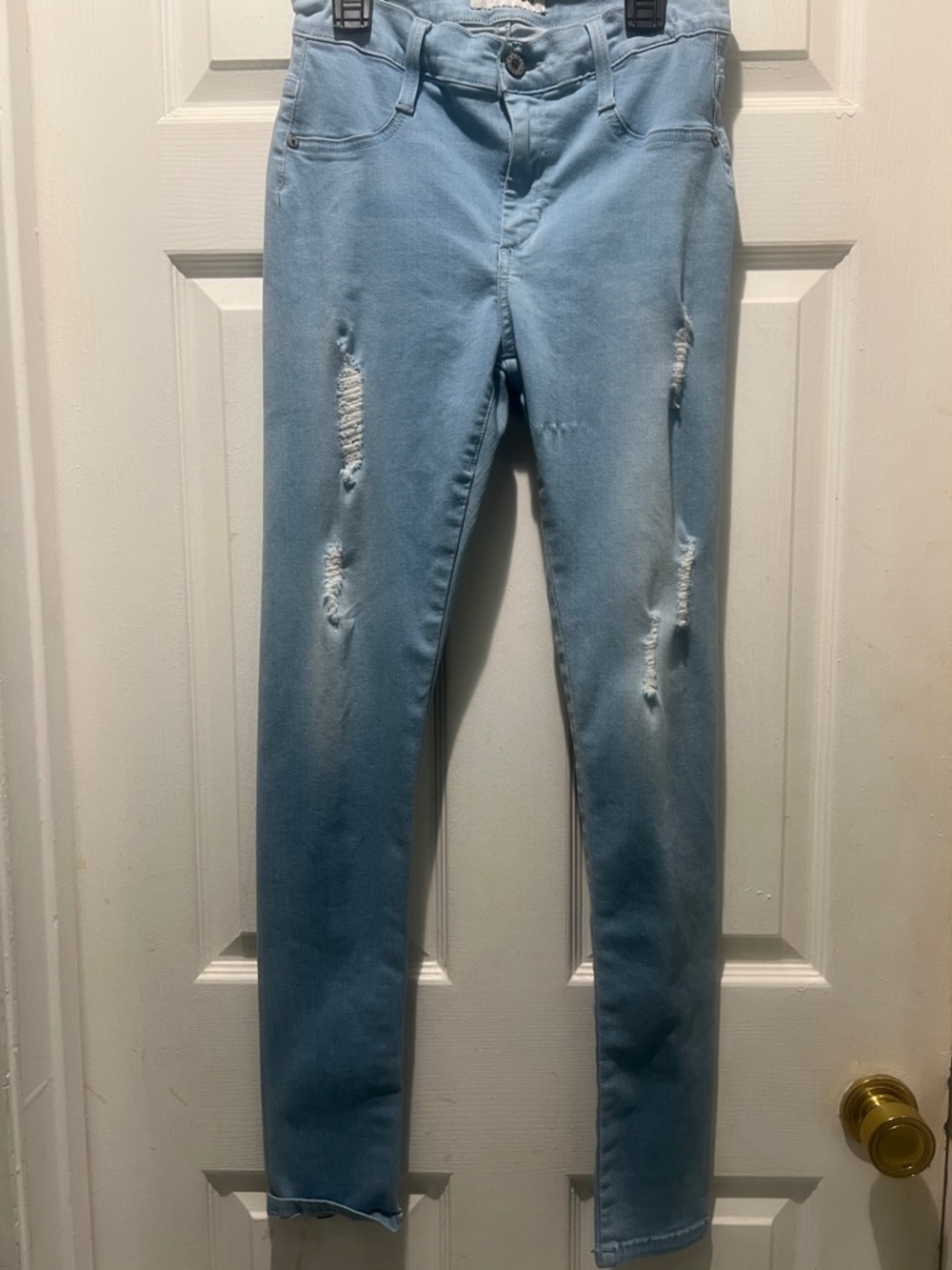 James Jeans light blue denim label